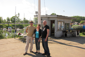 Crew outside Archangel'sk Yacht Club