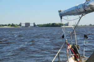 approaching the great Rybinsk lock