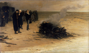 Shelley's burial - Louis Fournier 